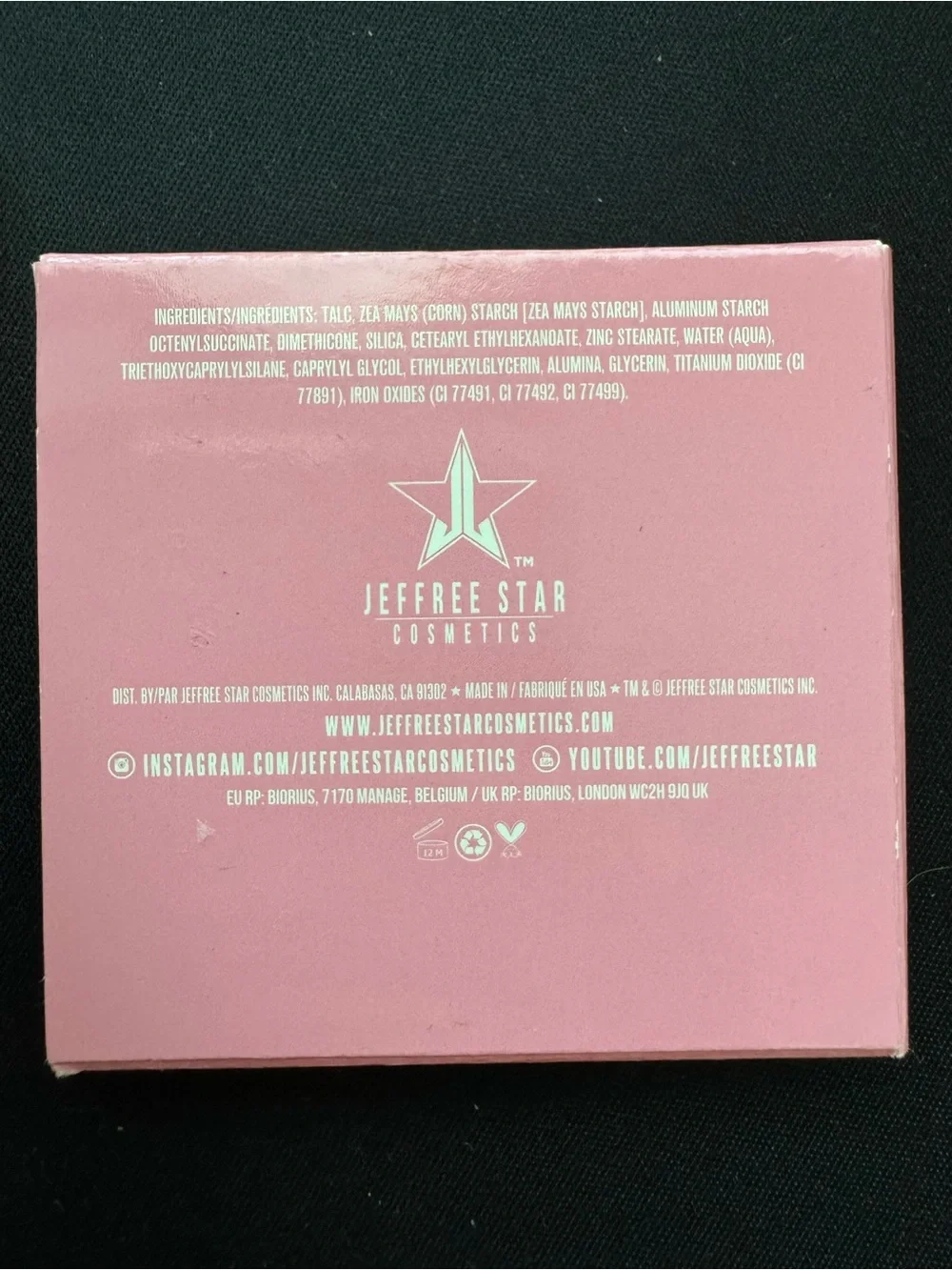 Jeffree Star Cosmetics Punk Couture Eyeshadow Singles BNIB Set of 2 Sealed